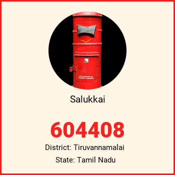 Salukkai pin code, district Tiruvannamalai in Tamil Nadu