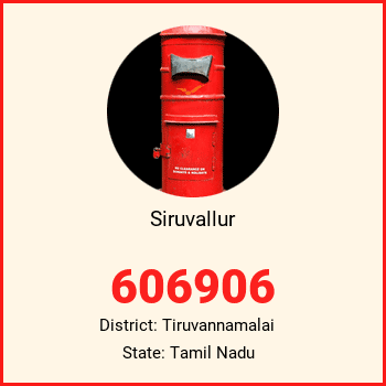 Siruvallur pin code, district Tiruvannamalai in Tamil Nadu