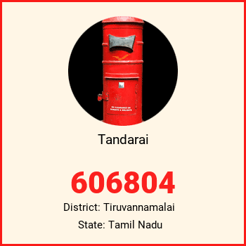 Tandarai pin code, district Tiruvannamalai in Tamil Nadu