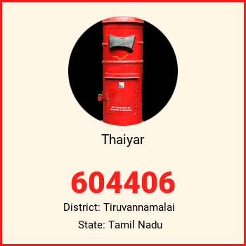 Thaiyar pin code, district Tiruvannamalai in Tamil Nadu