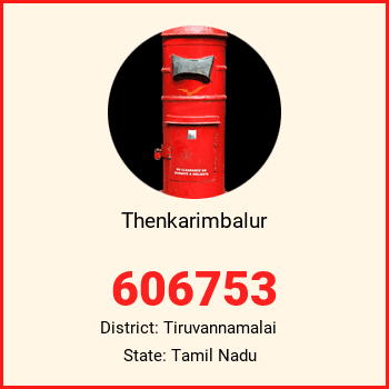 Thenkarimbalur pin code, district Tiruvannamalai in Tamil Nadu