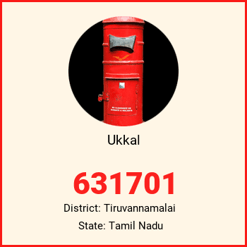 Ukkal pin code, district Tiruvannamalai in Tamil Nadu