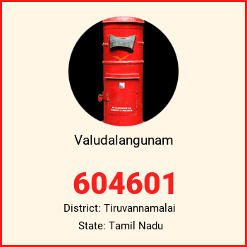 Valudalangunam pin code, district Tiruvannamalai in Tamil Nadu