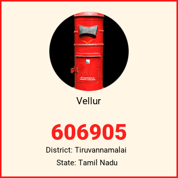 Vellur pin code, district Tiruvannamalai in Tamil Nadu