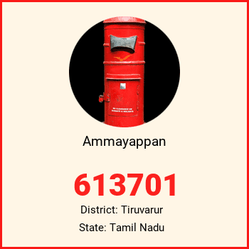 Ammayappan pin code, district Tiruvarur in Tamil Nadu