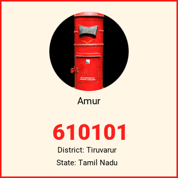 Amur pin code, district Tiruvarur in Tamil Nadu