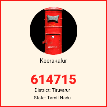 Keerakalur pin code, district Tiruvarur in Tamil Nadu