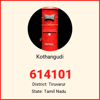 Kothangudi pin code, district Tiruvarur in Tamil Nadu