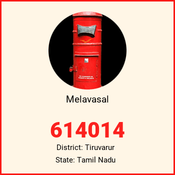 Melavasal pin code, district Tiruvarur in Tamil Nadu
