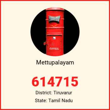 Mettupalayam pin code, district Tiruvarur in Tamil Nadu