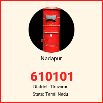Nadapur pin code, district Tiruvarur in Tamil Nadu
