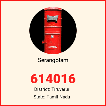 Serangolam pin code, district Tiruvarur in Tamil Nadu