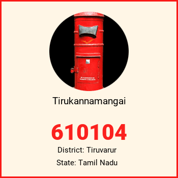 Tirukannamangai pin code, district Tiruvarur in Tamil Nadu