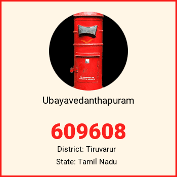 Ubayavedanthapuram pin code, district Tiruvarur in Tamil Nadu