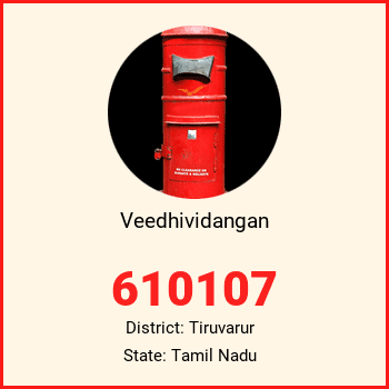Veedhividangan pin code, district Tiruvarur in Tamil Nadu