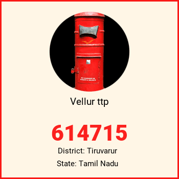 Vellur ttp pin code, district Tiruvarur in Tamil Nadu