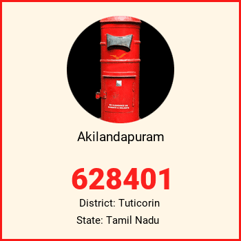 Akilandapuram pin code, district Tuticorin in Tamil Nadu