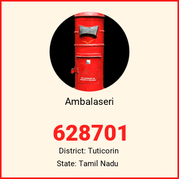 Ambalaseri pin code, district Tuticorin in Tamil Nadu