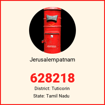Jerusalempatnam pin code, district Tuticorin in Tamil Nadu