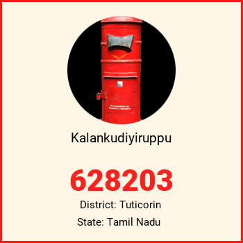 Kalankudiyiruppu pin code, district Tuticorin in Tamil Nadu