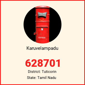 Karuvelampadu pin code, district Tuticorin in Tamil Nadu
