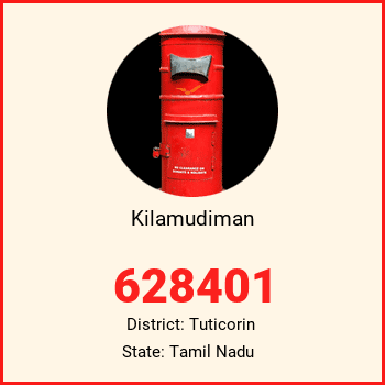 Kilamudiman pin code, district Tuticorin in Tamil Nadu