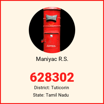 Maniyac R.S. pin code, district Tuticorin in Tamil Nadu