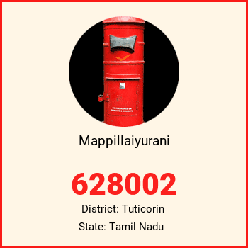 Mappillaiyurani pin code, district Tuticorin in Tamil Nadu
