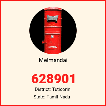 Melmandai pin code, district Tuticorin in Tamil Nadu