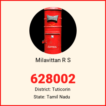 Milavittan R S pin code, district Tuticorin in Tamil Nadu