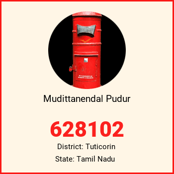 Mudittanendal Pudur pin code, district Tuticorin in Tamil Nadu