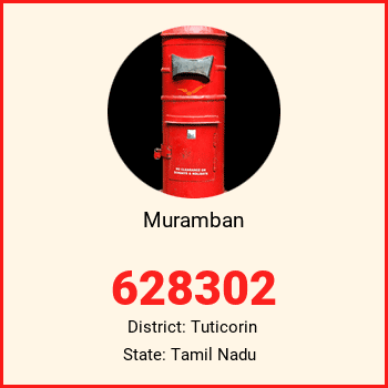 Muramban pin code, district Tuticorin in Tamil Nadu
