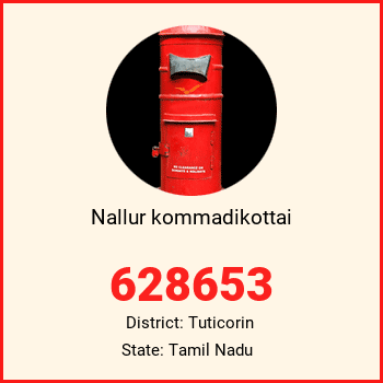Nallur kommadikottai pin code, district Tuticorin in Tamil Nadu