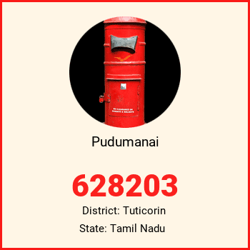 Pudumanai pin code, district Tuticorin in Tamil Nadu
