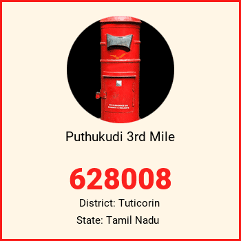 Puthukudi 3rd Mile pin code, district Tuticorin in Tamil Nadu