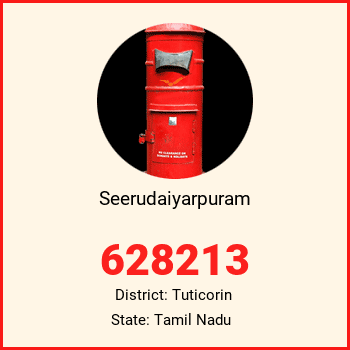 Seerudaiyarpuram pin code, district Tuticorin in Tamil Nadu
