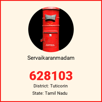 Servaikaranmadam pin code, district Tuticorin in Tamil Nadu