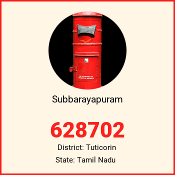 Subbarayapuram pin code, district Tuticorin in Tamil Nadu