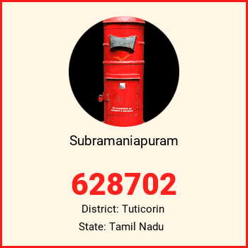 Subramaniapuram pin code, district Tuticorin in Tamil Nadu