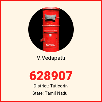 V.Vedapatti pin code, district Tuticorin in Tamil Nadu