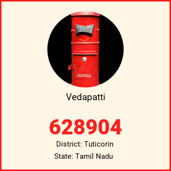 Vedapatti pin code, district Tuticorin in Tamil Nadu