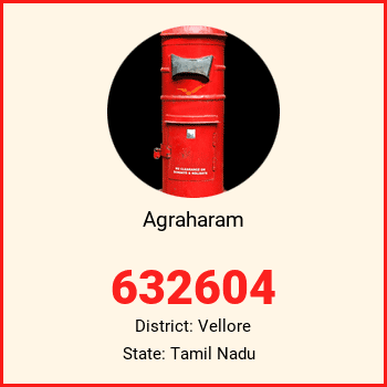 Agraharam pin code, district Vellore in Tamil Nadu