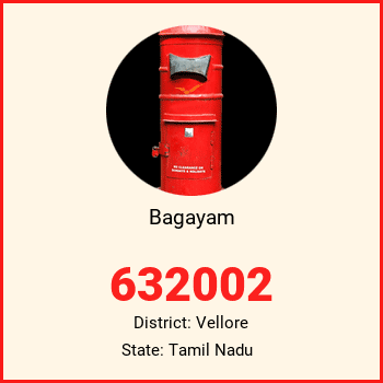 Bagayam pin code, district Vellore in Tamil Nadu
