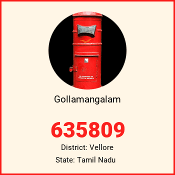 Gollamangalam pin code, district Vellore in Tamil Nadu