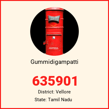 Gummidigampatti pin code, district Vellore in Tamil Nadu