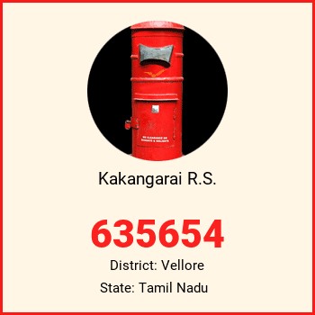 Kakangarai R.S. pin code, district Vellore in Tamil Nadu