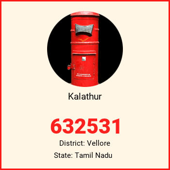 Kalathur pin code, district Vellore in Tamil Nadu