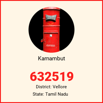 Karnambut pin code, district Vellore in Tamil Nadu