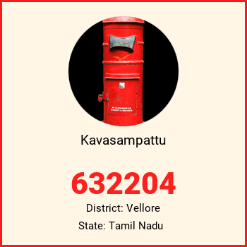 Kavasampattu pin code, district Vellore in Tamil Nadu