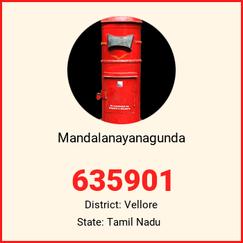 Mandalanayanagunda pin code, district Vellore in Tamil Nadu